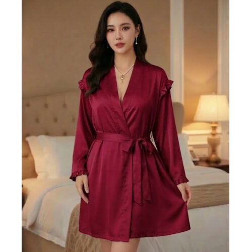 Áo Choàng Ngủ Freesize A109 - 4 Màu Lụa Satin Mềm Quyến Rũ