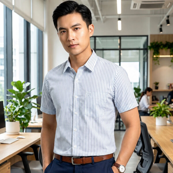 SM01 - Áo Sơ Mi Sọc Kẻ