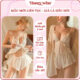 Bộ Đồ Ngủ Lụa 2 Dây Voan Honey Wear Đồ Ngủ Nữ Khóa Phía Trước Thoáng Mát Freesize B05