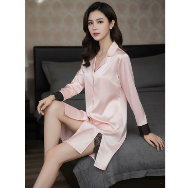 Dam Pijama Cv13 09 Đầm Pijama Quyến Rủ CV13 - Đủ Màu Áo Thiết Kế Phối Ren Cao Cấp, Váy Ngủ Thoáng Mát