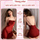Váy Ngủ Lụa Hai Dây Cổ Đổ Phối Ren Honey Wear Đầm Ngủ Lụa Sexy, Gợi Cảm A141