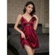 Do Ngu Nu Vay Ngu Lua Hai Day Phoi Ren Cv09 02 Váy Ngủ Lụa Hai Dây Phối Ren Honey Wear Đầm Ngủ Lụa Sexy, Gợi Cảm CV09