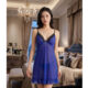 Váy Ngủ Lưới Mềm Chấm Bi Hai Dây Cổ V Phối Ren Honey Wear Đầm Ngủ Lụa Sexy, Gợi Cảm CV08