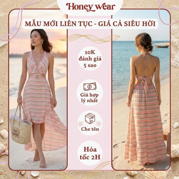 Maxi Zigzag 01 Đầm Maxi MAXI2601 HOT - Quyến Rủ, Đi Biển - Đi Chơi Đều Phù Hợp