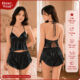 Bộ Đồ Ngủ Lụa 2 Dây Honey Wear Đồ Ngủ Nữ Dây Cột Nơ Và Phối Ren Thoáng Mát Freesize B18