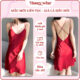 Váy Ngủ Lụa Satin Hai Dây Dáng Trơn Honey Wear Đầm Ngủ Nữ Dáng Suông Thoáng Mát Mặc Nhà A53